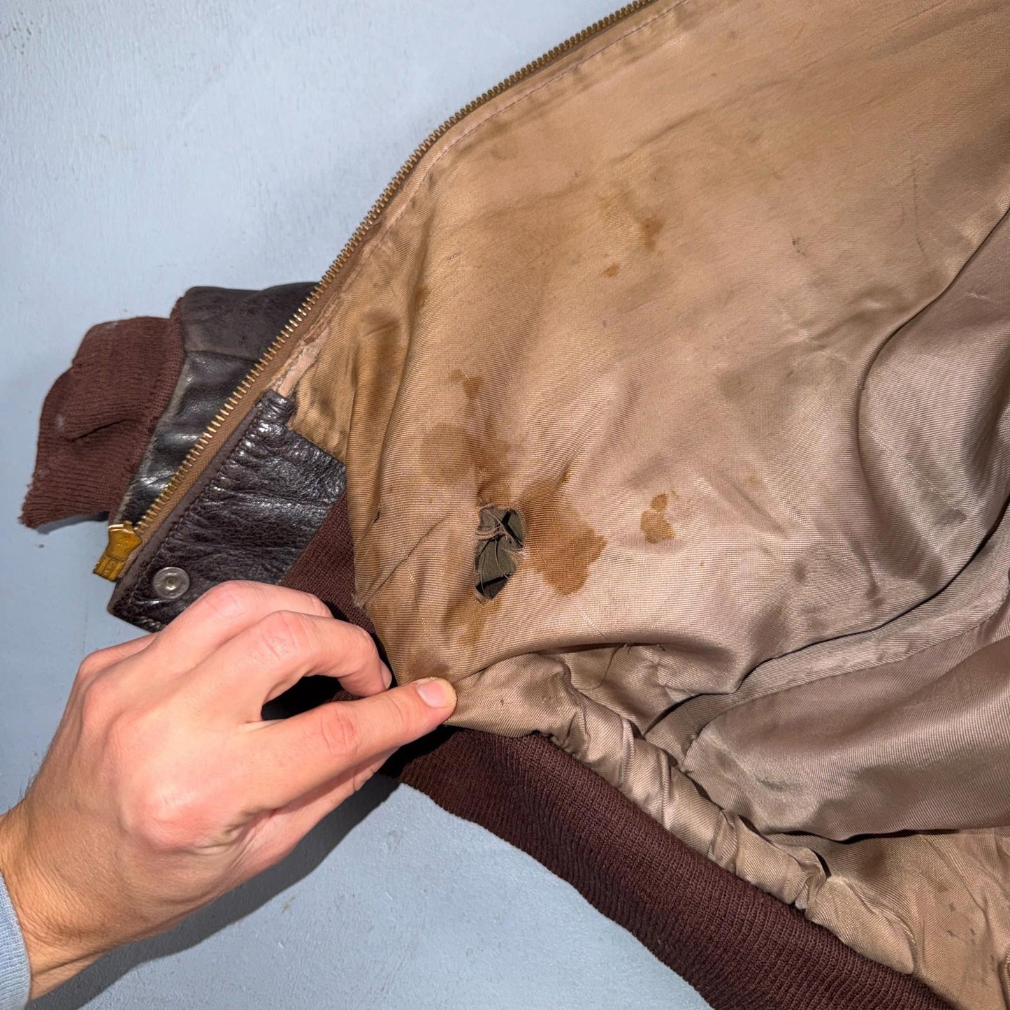 VTG 50s Sierra Sportswear Horsehide Leather Jacket Distressed Buco A2 Bomber