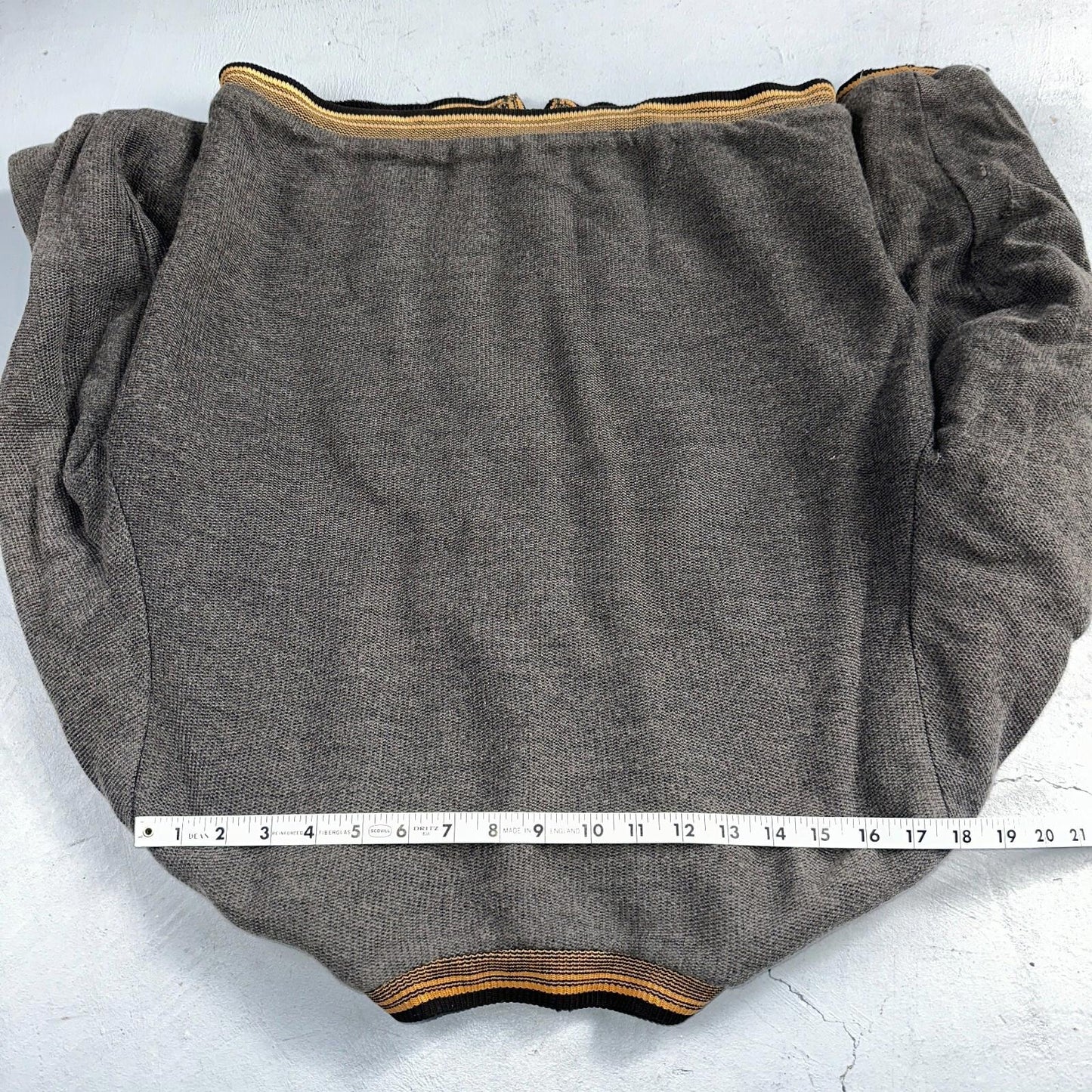 VTG 40s Wool Lined Men Zipper Jacket Sweater Salt Pepper Gray 1940s Rockabilly
