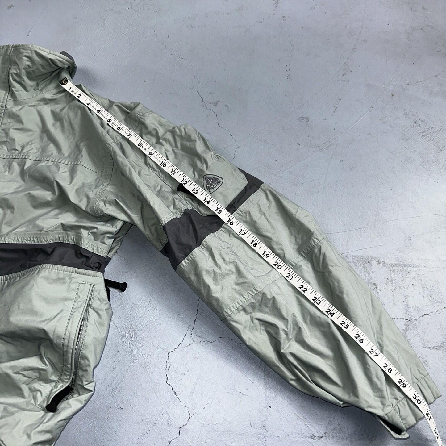 Nike VTG ACG Rain Jacket Storm Fit Anorak 90s Teal Hiking Ski Snowboard 3 Large