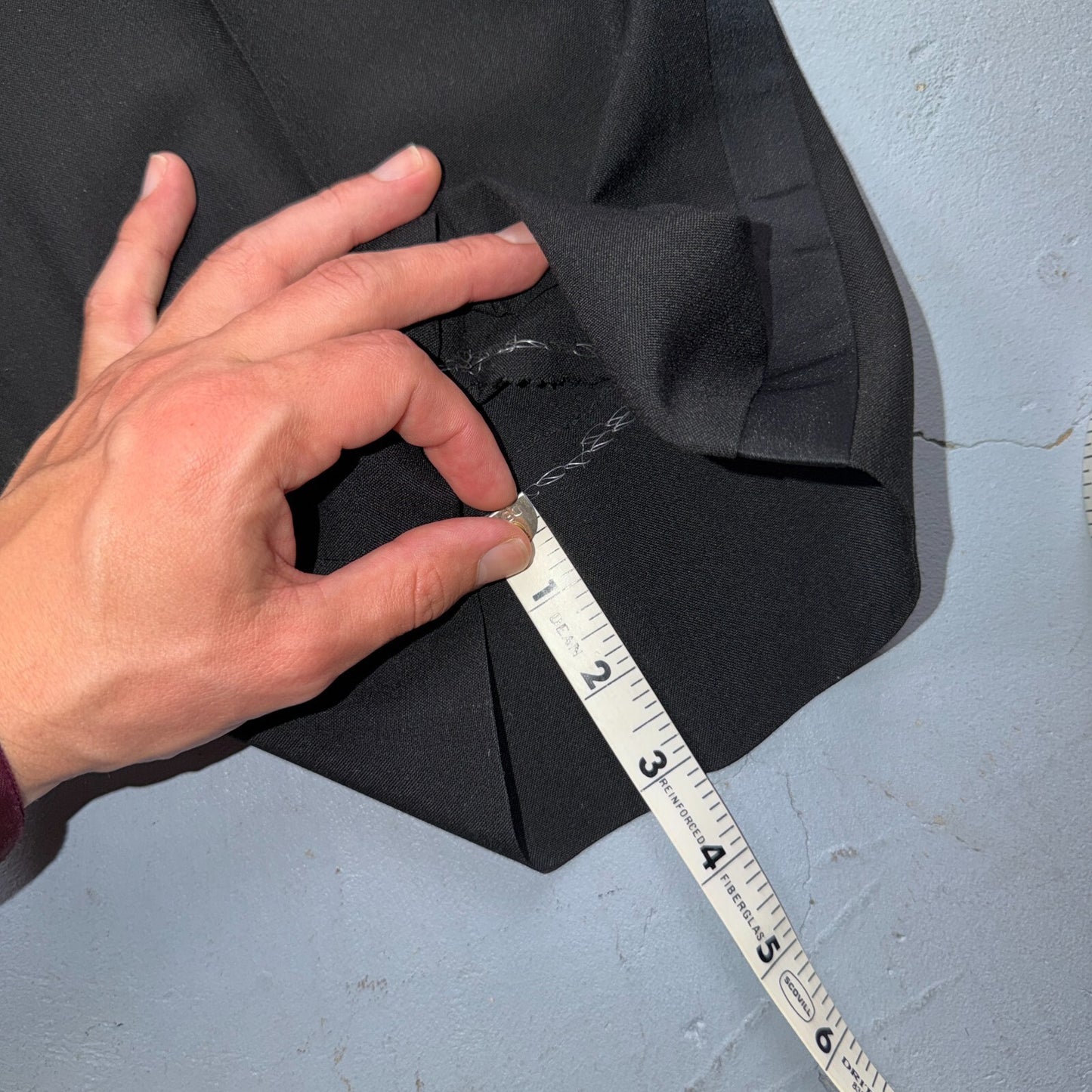 VTG Saint Laurent 43 YSL Mens 3 Pc Tuxedo Suit Paris Black W38 1970s 70s Wool Bl