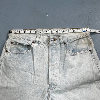 Levis 501 Vintage 90s USA XX Straight Leg Jeans 32x34 Blue Light Wash Act 29x32