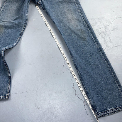 Levis 501 Vintage Y2K XX Straight Leg Jeans 90s Blue Light Wash 34x36 Act 32x34