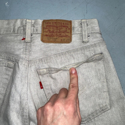 Levis 501 Vintage 80s USA XX Straight Leg Jeans Gray Light Wash 28x32 Act 27x31