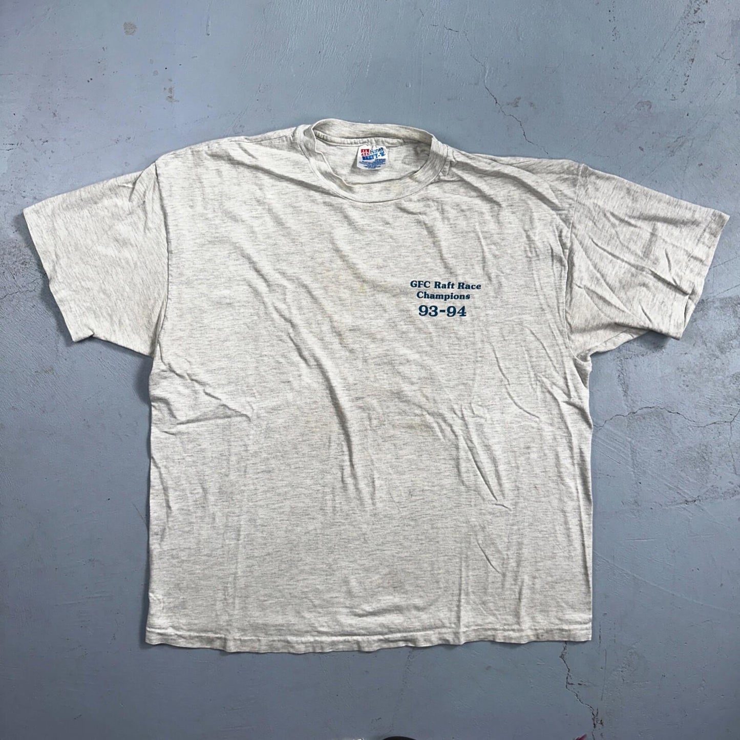 Raft Racing Hanes 90s VTG T Shirt Single Stitch Blank Funny Swimming Sports