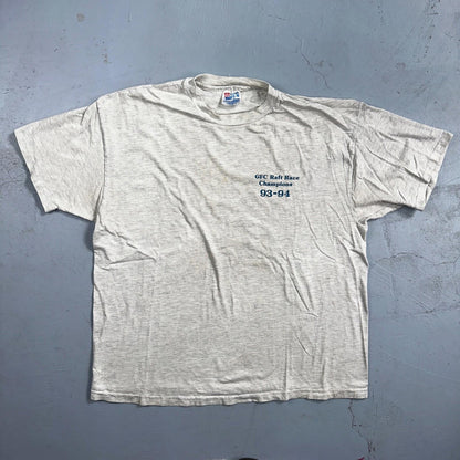 Raft Racing Hanes 90s VTG T Shirt Single Stitch Blank Funny Swimming Sports
