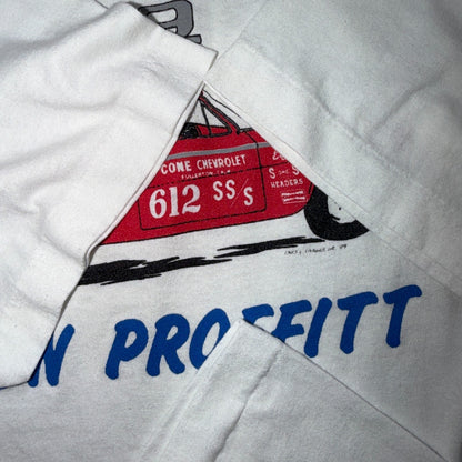 Vintage Hayden Proffitt 409 T Shirt Chevrolet Chevy Drag Racing Hot Rod Tee 80s