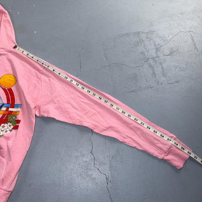 Pink Hoodie 1980s VTG T Shirt Long Sleeve Surf Pacific Ship Seagull Hippie Cool