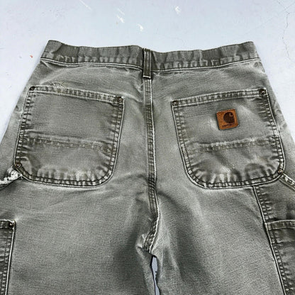 Carhartt VTG Double Knee Carpenter Pants USA B01 B136 MOS Green 31x30 Act 30x28