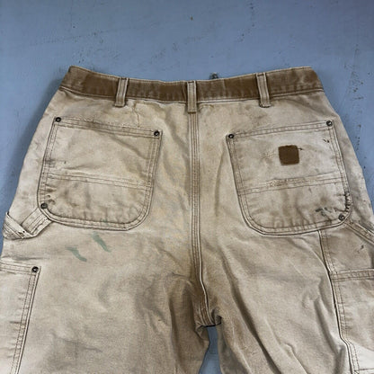 Carhartt VTG Double Knee Carpenter Pants USA B01 Brown Thrashed 34x34 Act 32x32