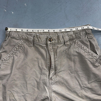 Carhartt B147 Shorts Mens 34 Tan Canvas Carpenter Cargo Work Worn Tan khaki