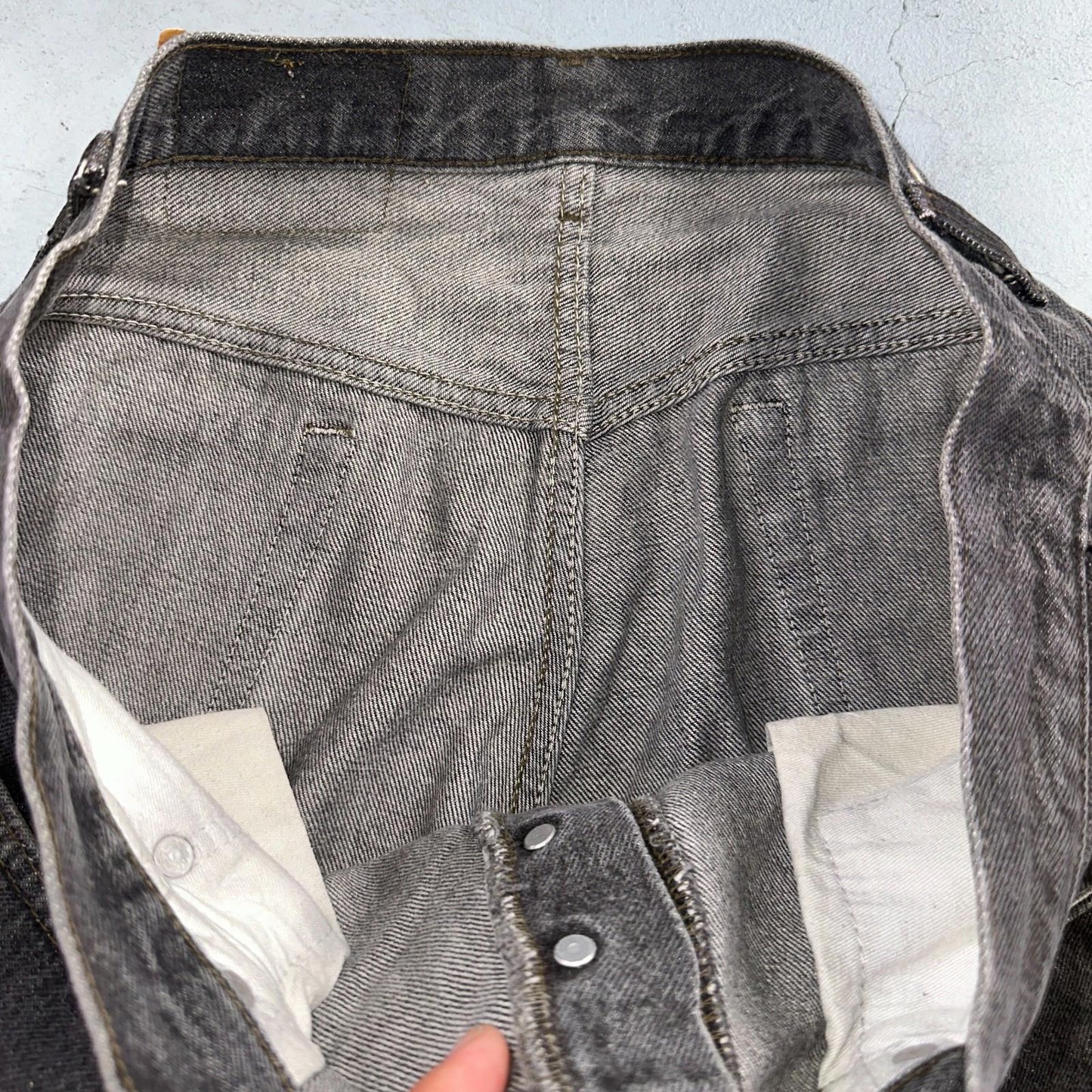 Levis 501 Vintage 80s USA XX Straight Leg Jeans Gray Light Wash 36x32 Act 34x30