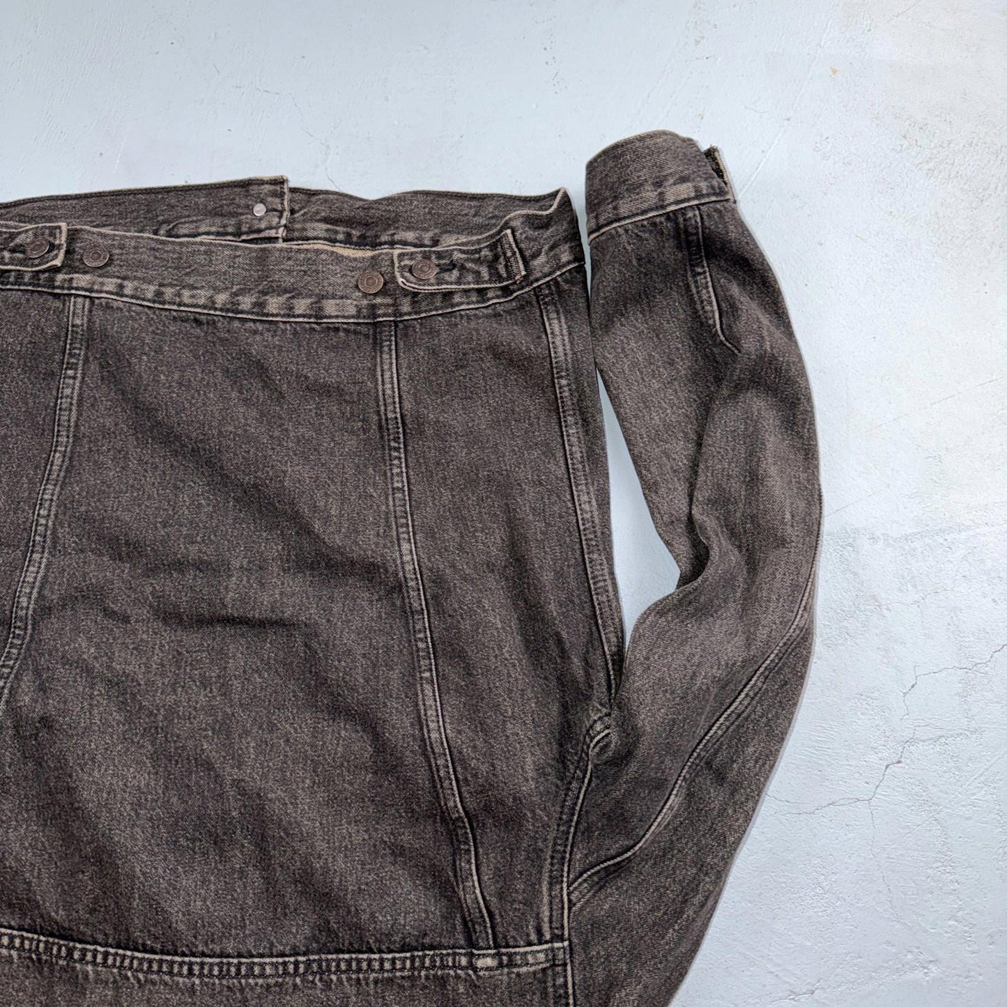 Levis Button Front Cotton Denim Trucker Jean Jacket Black Type 3 VTG Style Y2K