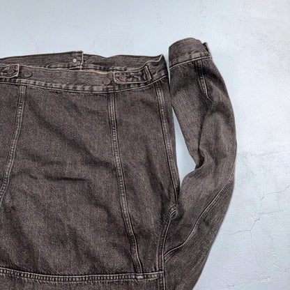Levis Button Front Cotton Denim Trucker Jean Jacket Black Type 3 VTG Style Y2K