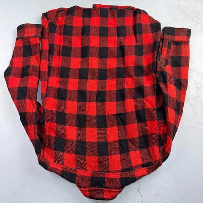 VTG 1940s Penneys Jacket Red Black Wool Buffalo Plaid 40s 50s Flannel Shirt Wool