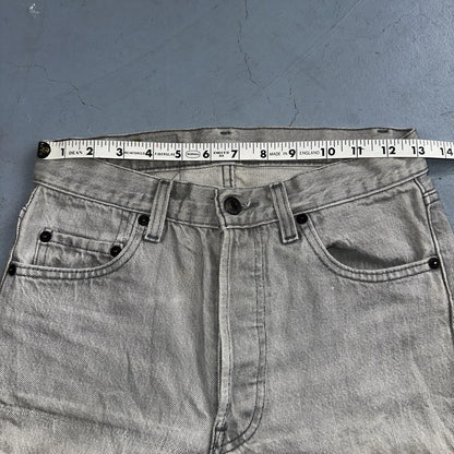 Levis 501 Vintage 80s USA XX Straight Leg Jeans Gray Light Wash 28x34 Act 27x32