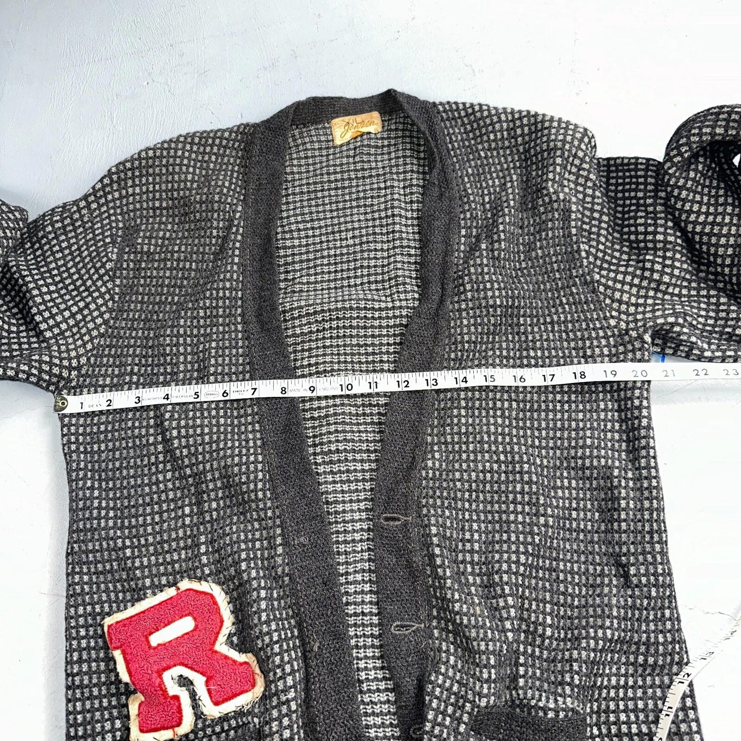 VTG Jantzen Textured Cardigan Adult XL Sweater 1950s Rockabilly No Buttons R