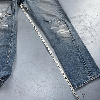 Levis 501 Vintage 80s Redline Selvedge USA XX Jeans Light Wash 36x36 Act 34x30