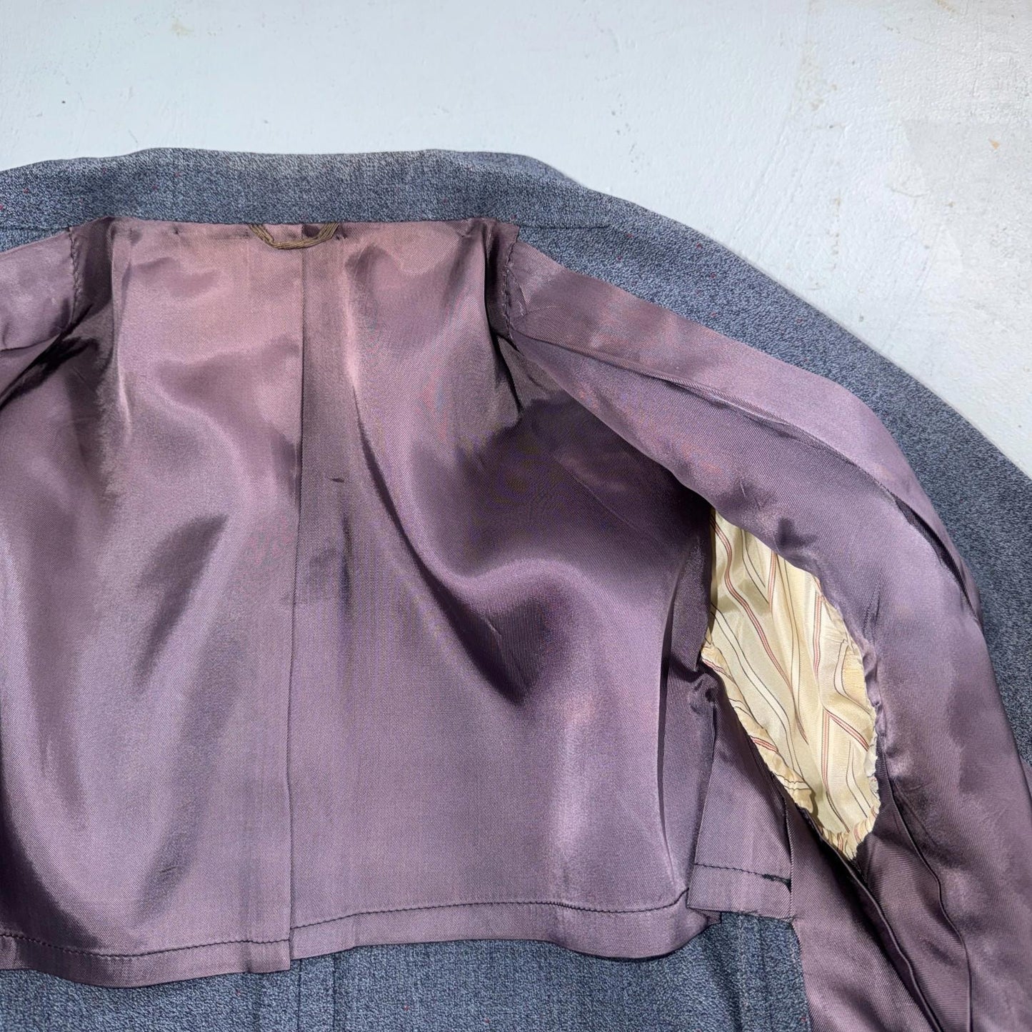 1950s 1960s VTG Mens 2 PC Suit 40 Jacket Coat Pants Blue Union Wool Rockabilly