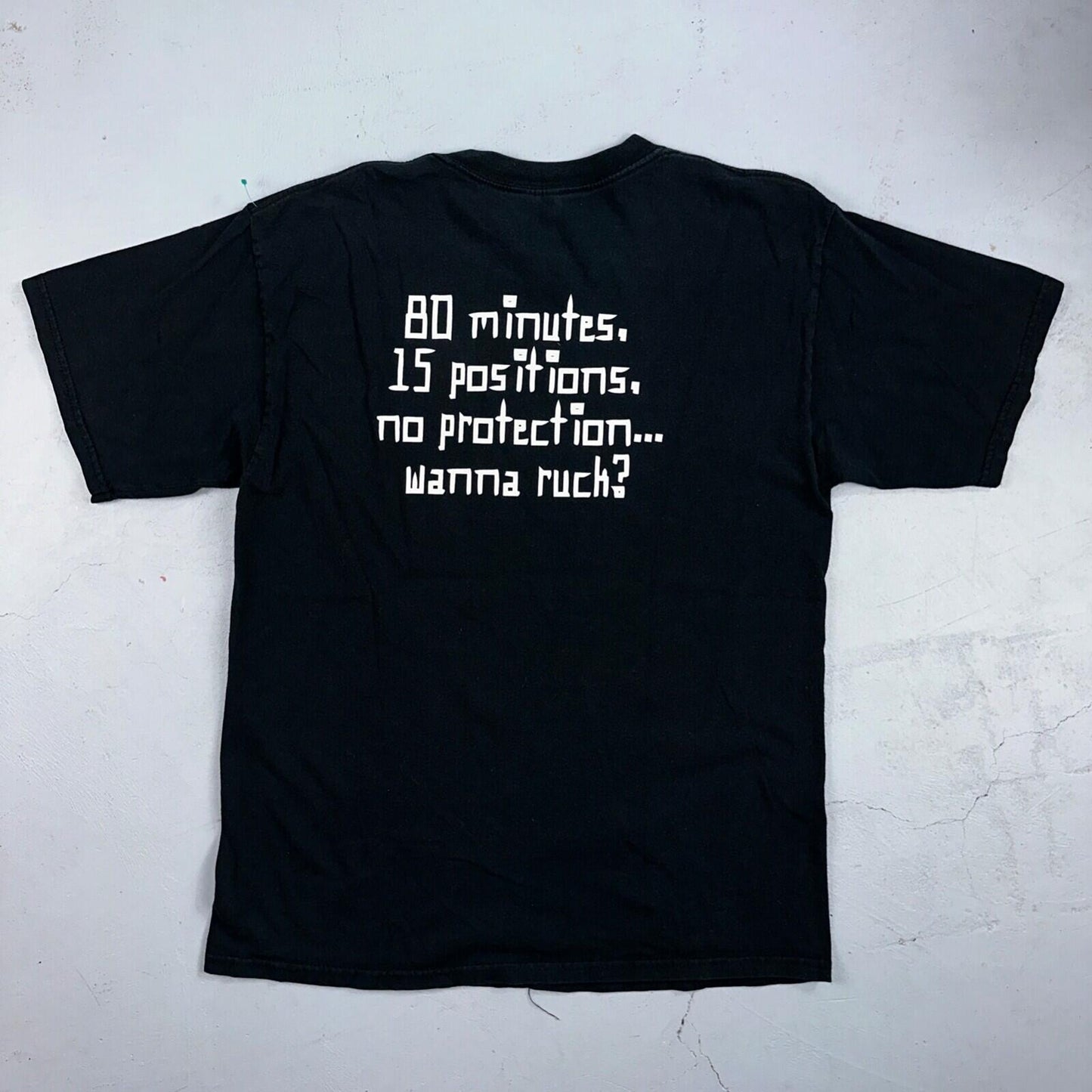 VTG Wanna Ruck T Shirt Colorado Womens Rugby Y2K Gildan L Rap Funny Humor Joke