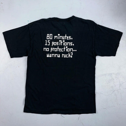 VTG Wanna Ruck T Shirt Colorado Womens Rugby Y2K Gildan L Rap Funny Humor Joke