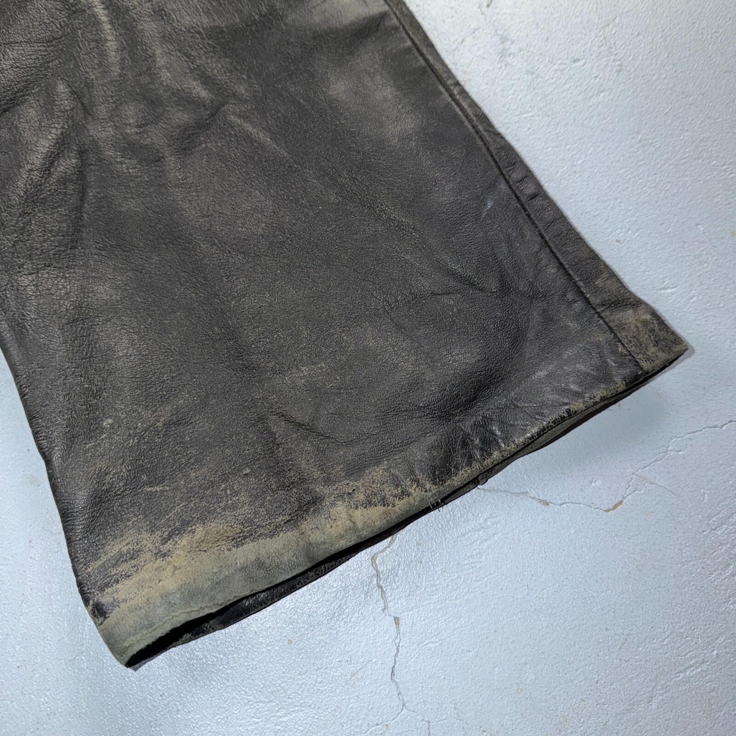 VTG 1950s 1960s Black Leather Motorcycle Pants 31x31 Rockabilly 50s 60s Buco Sty
