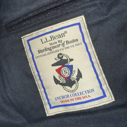 L.L. Bean Men S US Navy Anchor Collection Toggle Wool Pea Coat Jacket USA VTG