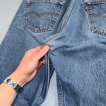 Levis 501 Vintage 90s USA XX Straight Leg Jeans Blue Light Wash 38x30 Act 35x26