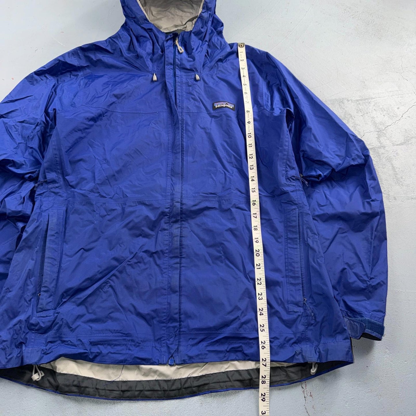 Patagonia Womens Purple Zip Up Windbreaker Hooded Shell Jacket Size L