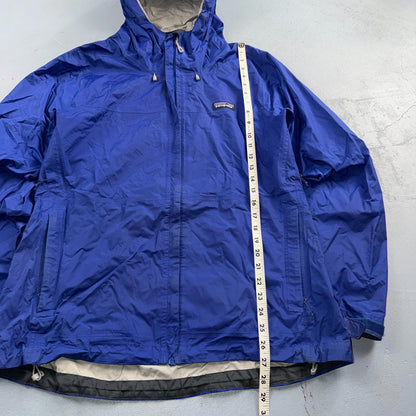 Patagonia Womens Purple Zip Up Windbreaker Hooded Shell Jacket Size L