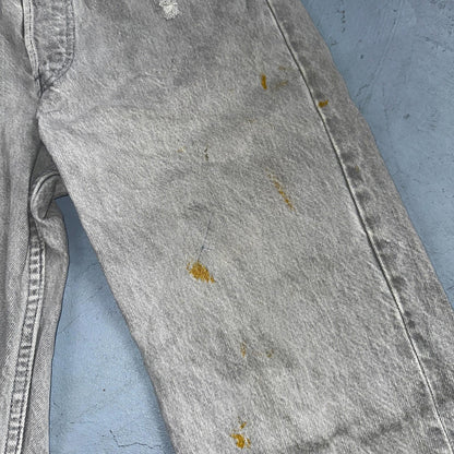 Levis 501 Vintage 80s USA XX Straight Leg Jeans Gray Acid Wash 31x32 Act 29x30
