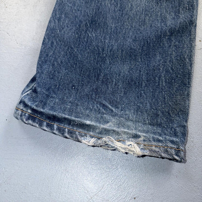 Levis 505 VTG 70s SS USA Single Stitch 1970s Jeans Med Wash Talon 33x30 Ac 32x29