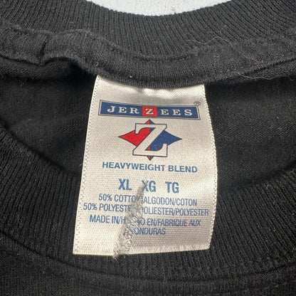 JERZEES Y2K VTG T Shirt Black No Print Lot 1 Basic Tee Simple 2000s
