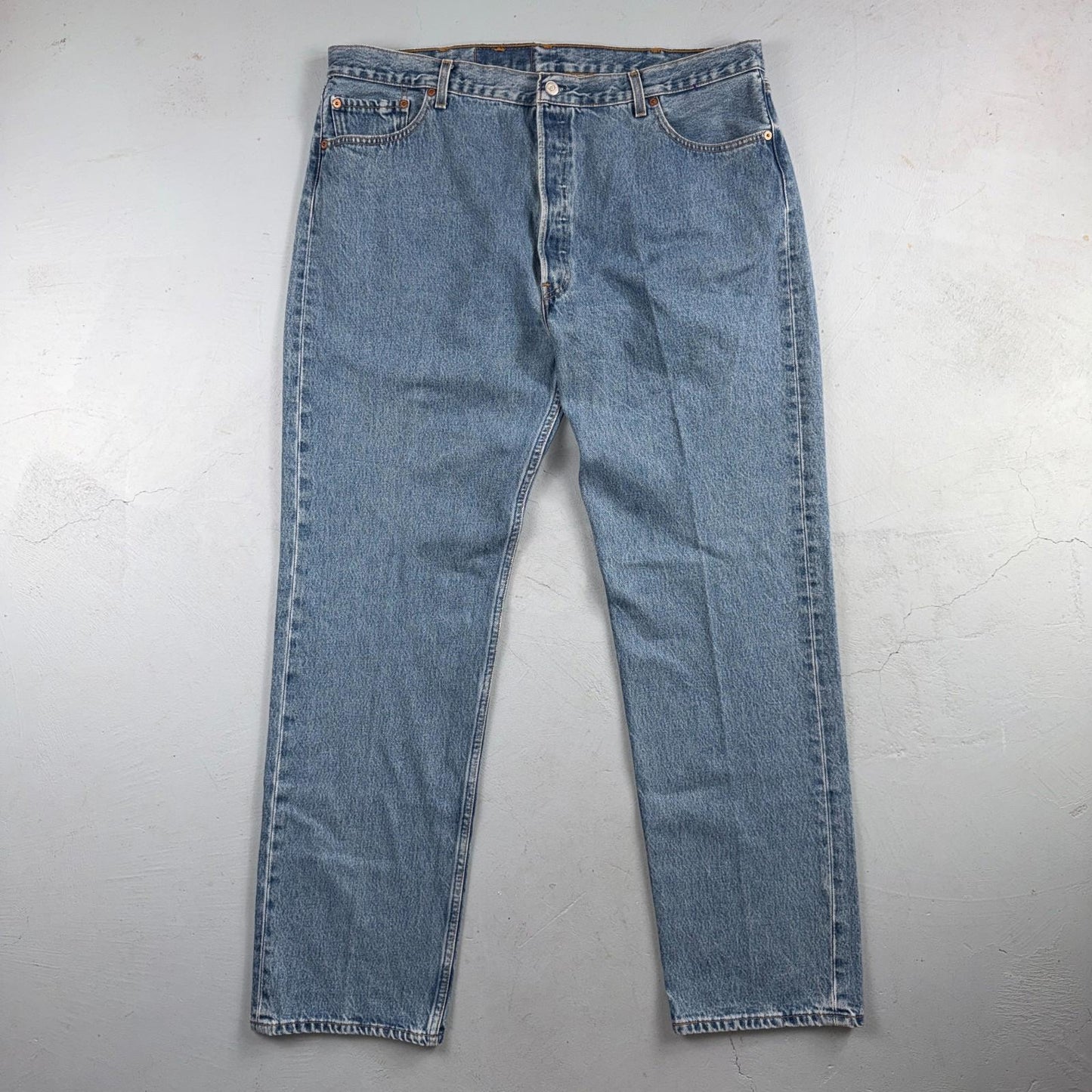 Levis 501 Vintage Y2K 90s XX Straight Leg Jeans Blue Light Wash 42x34 Act 40x34
