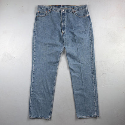 Levis 501 Vintage Y2K 90s XX Straight Leg Jeans Blue Light Wash 42x34 Act 40x34