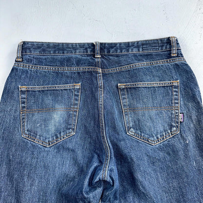 Patagonia Regular Straight 35x33 Organic Cotton Dark Denim Blue Jeans Zipper Fly