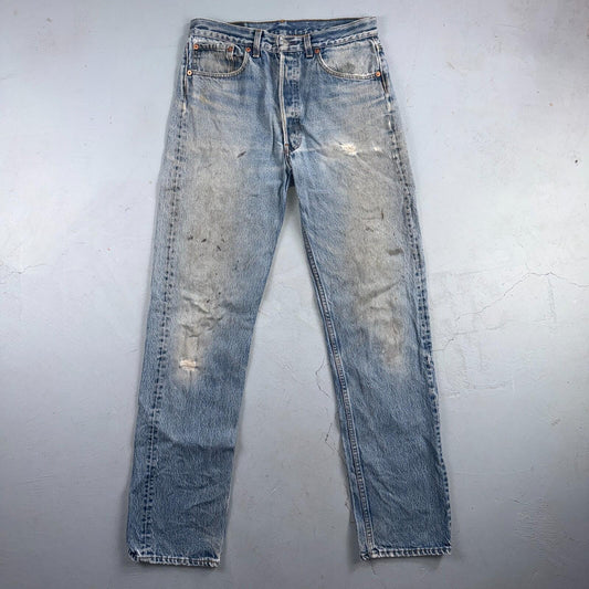 Levis 501 Vintage 80s USA XX Straight Leg Jeans Blue Med Wash 34x38 Act 31x33