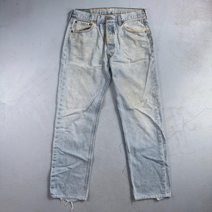 Levis 501 Vintage Y2K 90s XX Straight Leg Jeans Blue Light Wash 33x36 Act 30x29