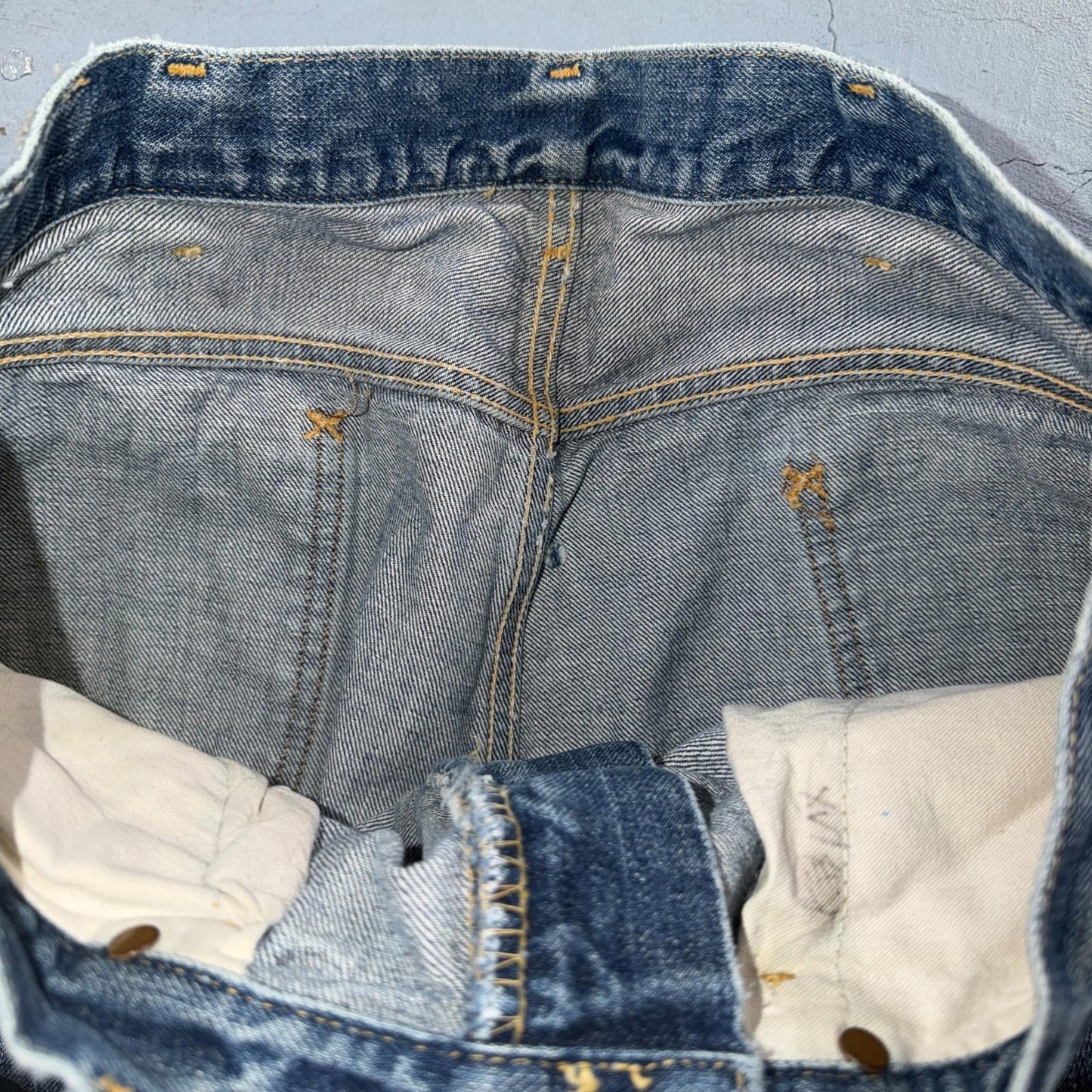 Vintage 60s Lee Riders Sanforized Denim Blue Jeans USA Talon Mens 32x31 70s