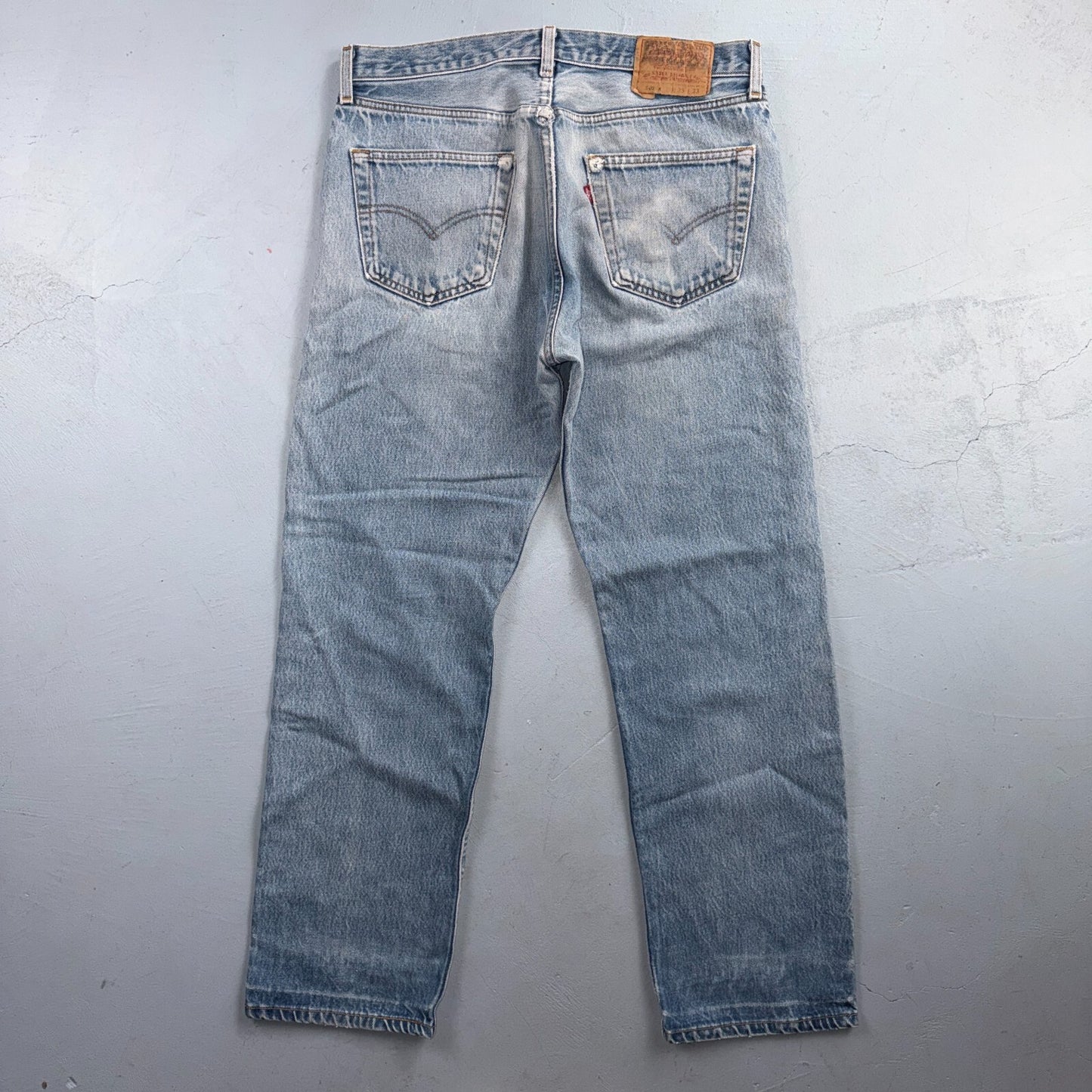 Levis 501 Vintage 90s USA XX Straight Leg Jeans Blue Light Wash 35x33 Act 34x29