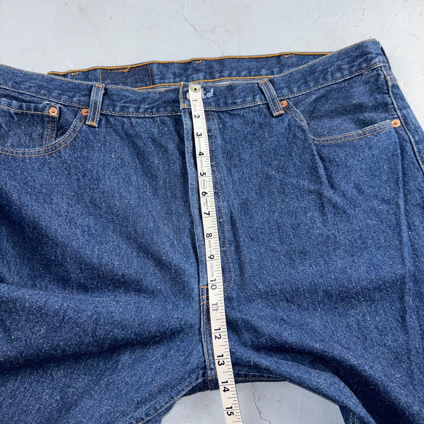 Levis 501 Vintage 90s USA XX Straight Leg Jeans Blue Dark Wash 44x34 Act 41x31