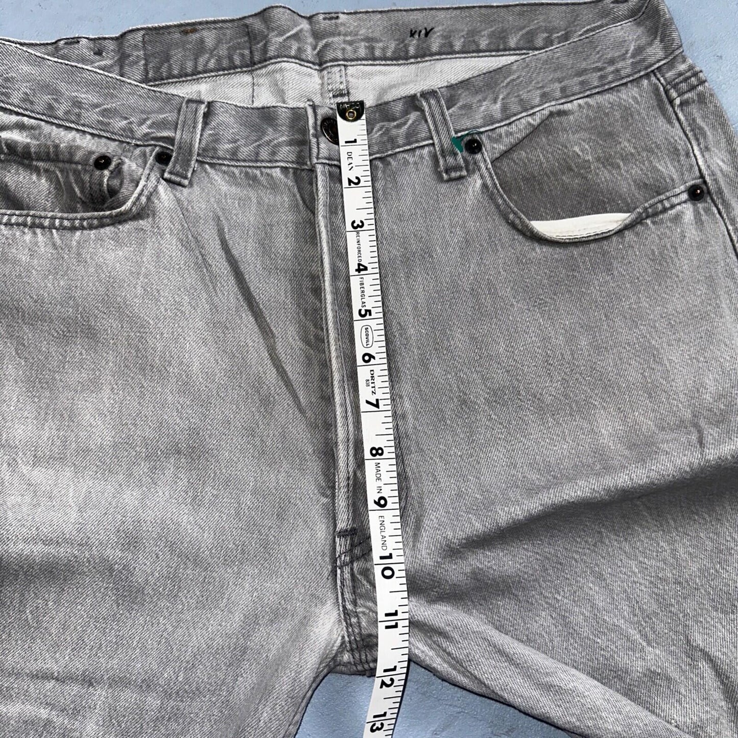 Levis 501 Vintage 90s USA XX Straight Leg Jeans 35x36 Gray Light Wash Act 34x34
