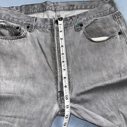 Levis 501 Vintage 90s USA XX Straight Leg Jeans 35x36 Gray Light Wash Act 34x34