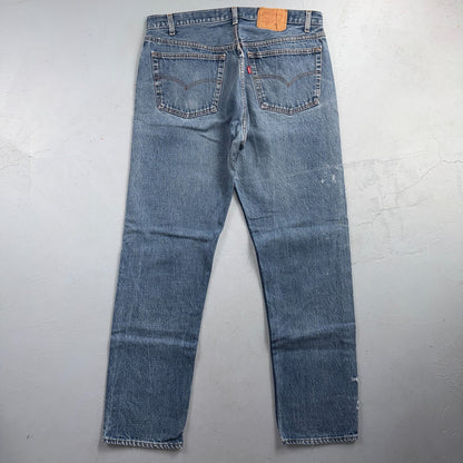 Levis 501 Vintage 80s USA XX Straight Leg Jeans Blue Light Wash 40x36 Act 36x31