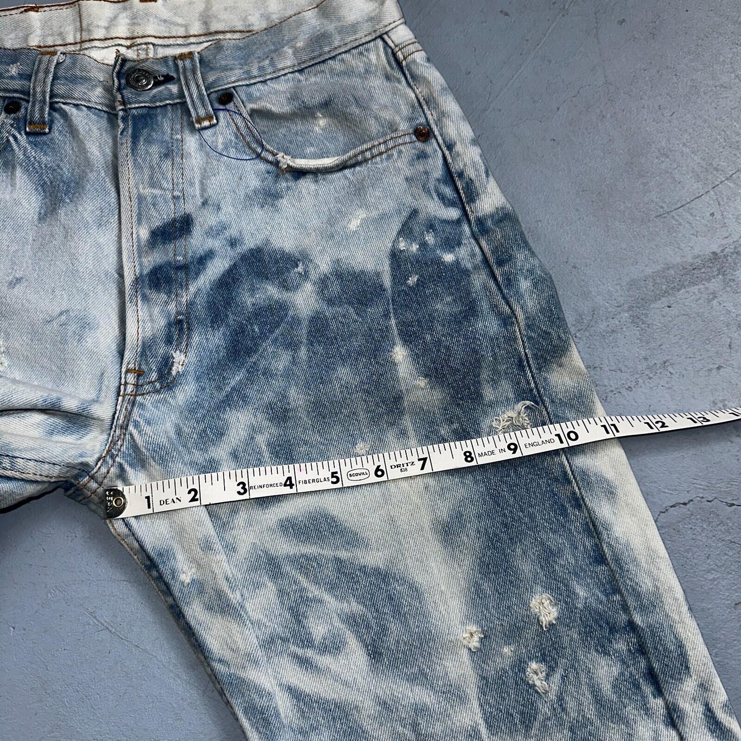 Levis 501 Vintage 80s USA XX Straight Leg Jeans 30x36 Bleach Light Wash Ac 26x31