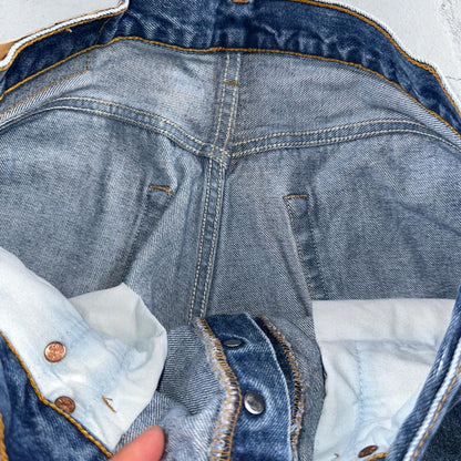 Levis 501 Vintage 90s USA XX Straight Leg Jeans Blue Med Wash 35x34 Act 33x30