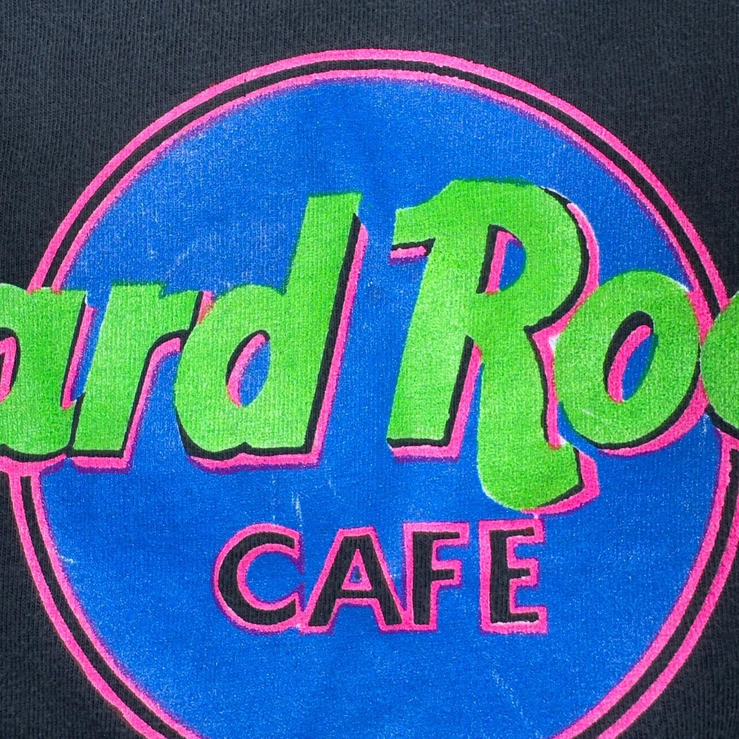 Hard Rock Cafe Cancun 90s VTG T Shirt Black Single Stitch Food Promo Music Cool