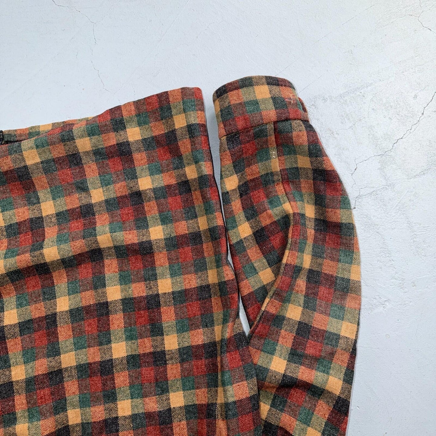 VTG 1950s 1960s Board Shirt Wool Nylon Plaid Flannel Shirt Rockabilly Checker