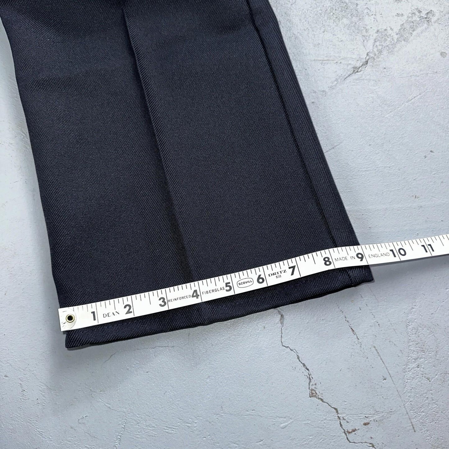 Levis 70s USA 517 36x32 Bootcut Pants Navy Blue Polyester Slacks Vintage 34x27