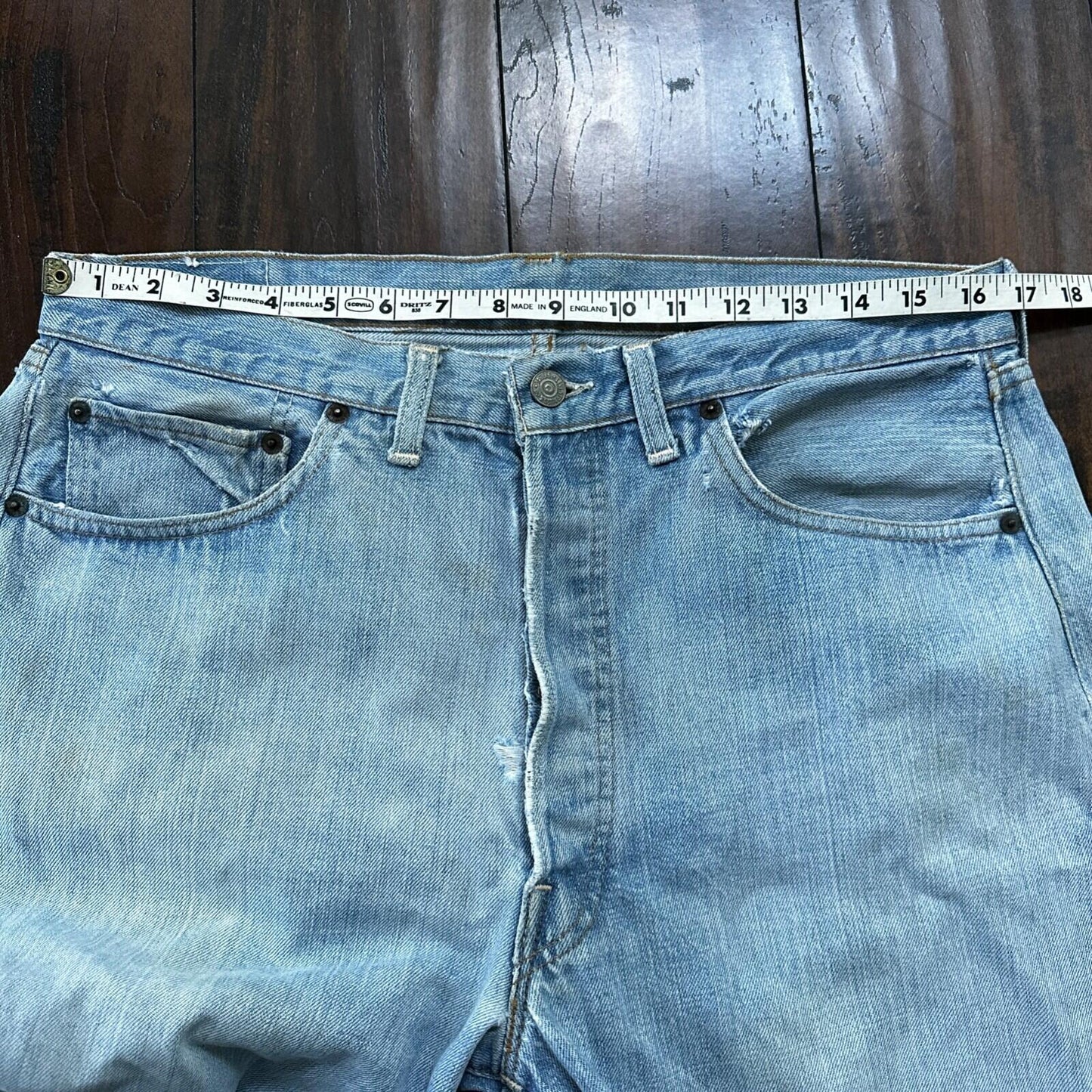 Vintage LEVIS 501XX Jeans Big E 1960s Denim Redline Selvedge 33x31 USA 60s 66