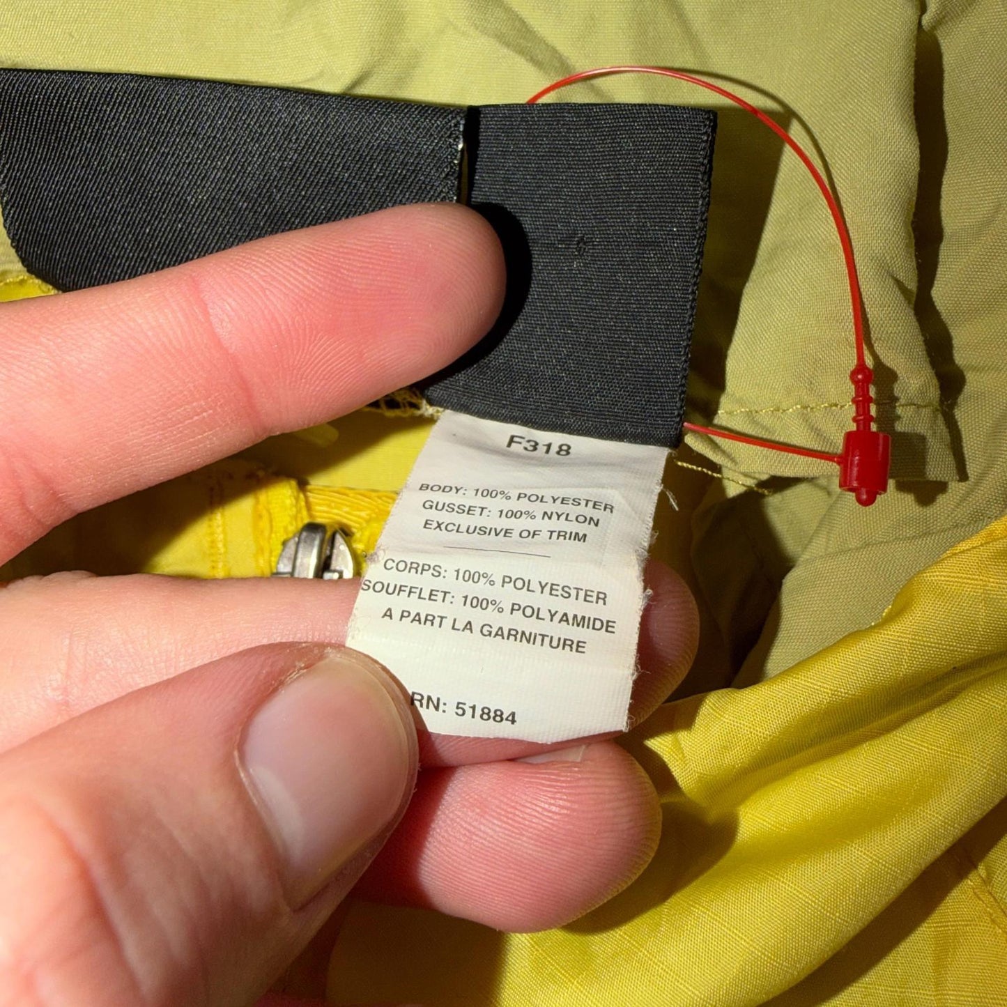 Patagonia Womens Jacket Yellow Medium Velocity Shell Windbreaker 90s VTG Hiking